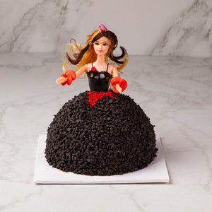 Buy Red & White Barbie Doll Cake| Online Cake Delivery - CakeBee
